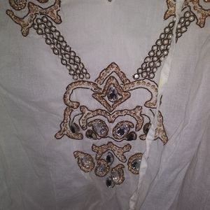 Boston proper white peasant top